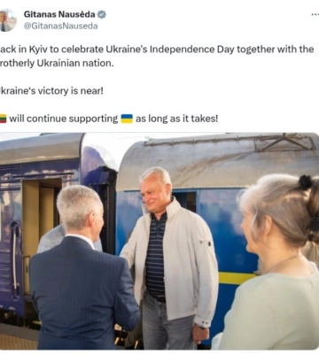 До України прибули президенти Литви та Португалії (, )