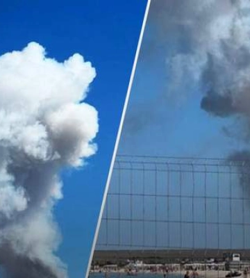 В окупованому Криму прогримів вибух, піднявся дим. Фото