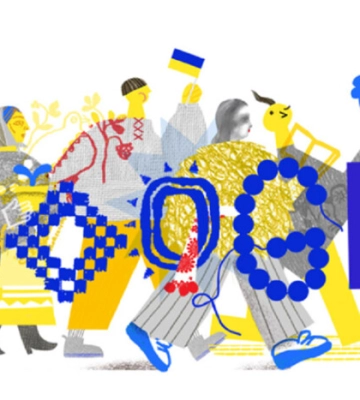 Google оригінально привітав українців з Днем Незалежності