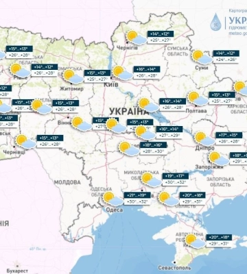 Спека в Україні трохи відступить: прогноз погоди на 25 серпня у Дніпрі