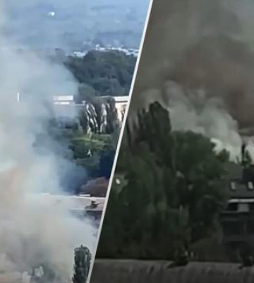 В центре Киева вспыхнул серьезный пожар, видео