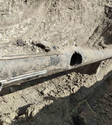 На Миколаївщині у газовій трубі застряг ворожий снаряд