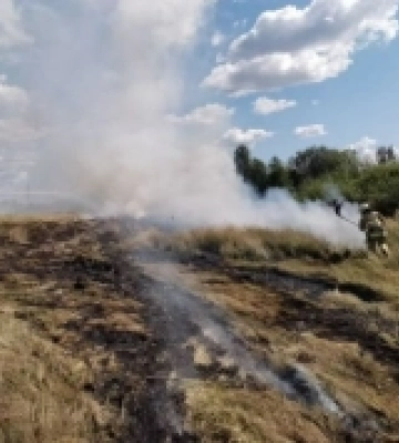 Біля села Озеро горіла суха трава