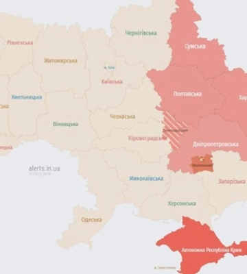 В ряде областей объявлена воздушная тревога: угроза баллистики