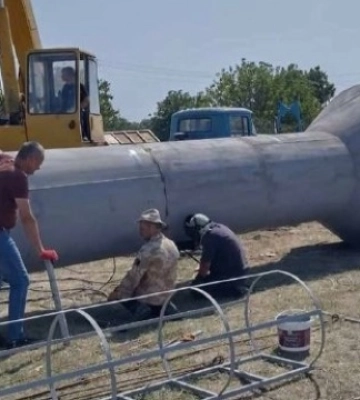 На деокупованій Херсонщині у селі Нова Кам’янка встановили водонапірну вежу