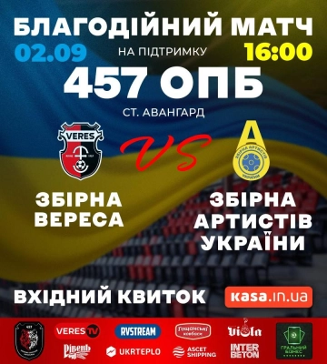 У Рівному відбудеться благодійний матч на підтримку військових ЗСУ