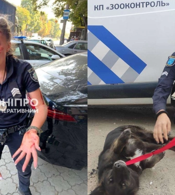 Пострадавшая при задержании правонарушителя на Мазепы полицейская проходит курс лечения в Днепре
