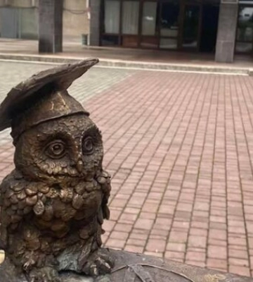 Символ мудрості: в Ужгороді встановили ще одну міні скульптуру