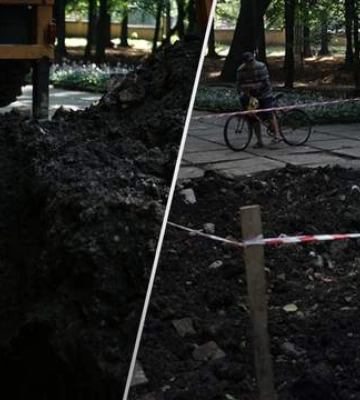 В "братской могиле" советских генералов и офицеров в парке Черновцов ничего не обнаружили, – мэр В "братской могиле" советских генералов и офицеров в парке Черновцов ничего не обнаружили, – мэр