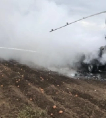 Біля Рівного горіла вантажівка з картоплею
