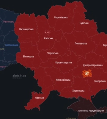 В Украине в ряде областей объявлена воздушная тревога