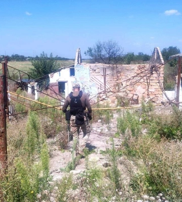 На Херсонщині поліцейські виявили ракету РФ радянського зразка з бойовою частиною