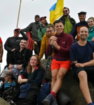 Ветерани війни піднялися на найвищу вершину Львівщини