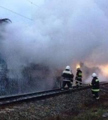 На Полтавщині горів потяг