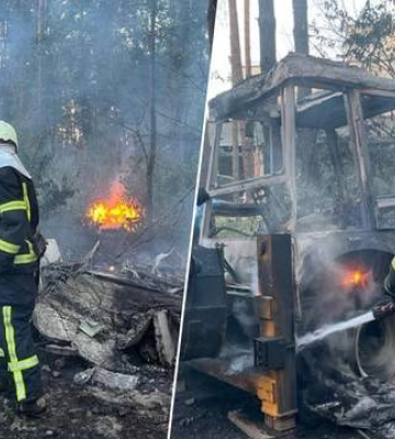 Впали уламки ракети: рятувальники показали кадри наслідків ворожої атаки на Київщині