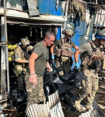 Оприлюднено відео удару росіян по Костянтинівці
