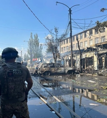 Обнародовано видео удара россиян по Константиновке