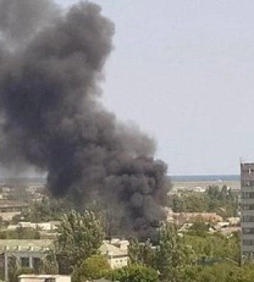 В окупованому Бердянську спалахнула нова пожежа: що відомо