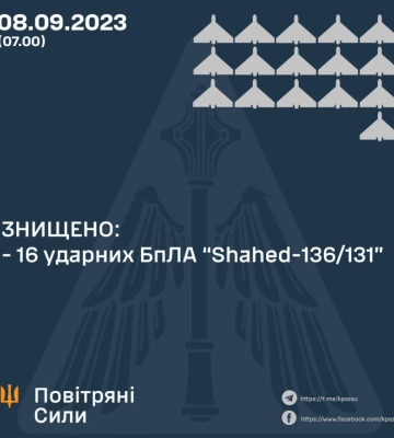 Вночі ворог атакував Одещину “шахедами”: більшість збили