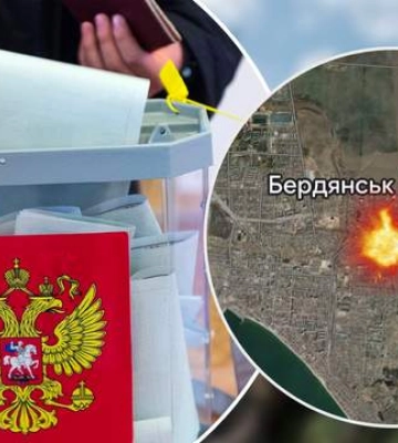 Оккупанты Бердянска начинают псевдовыборы громко: на &quot;избирательный участок&quot; пришел &quot;хлопок&quot;