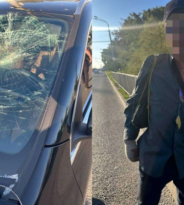 У Дніпрі п&amp;#039;яний чоловік кинув камінь у лобове скло Mercedes