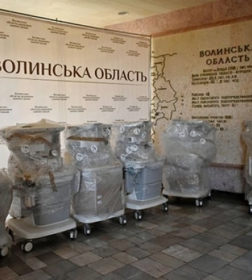 Волинь отримала шість апаратів для інгаляційного наркозу 