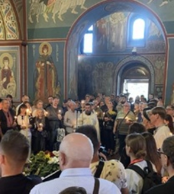 В Михайловском соборе попрощались с ученым Игорем Козловским: фото