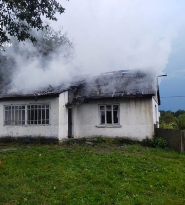 На Львівщині від удару блискавки спалахнув будинок