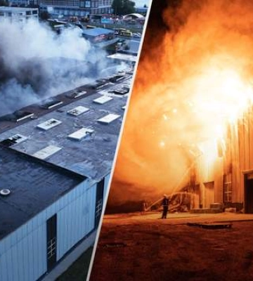 У Тернополі масштабна пожежа на підприємстві, триває ліквідація, - ДСНС. ФОТОрепортаж