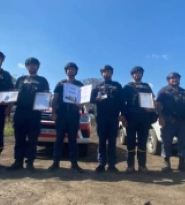 Волинським піротехнікам, які працюють на Донеччині, вручили відзнаки та чергові звання 
