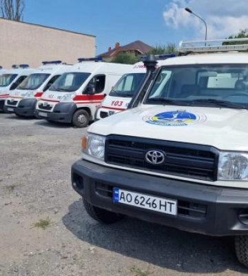Закарпатський територіальний центр екстреної медичної допомоги передав 6 автомобілів