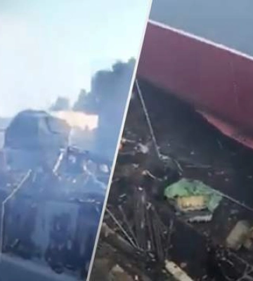 Пепелище из надежд оккупантов: как выглядит российский корабль &quot;Минск&quot; после &quot;хлопка&quot;