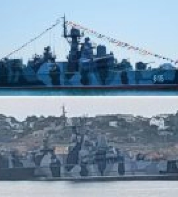 Підбитий унікальнйи корабель “Самум” ЧФ РФ завели на буксирах до Севастополя