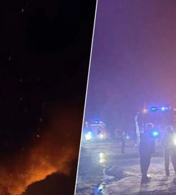 В оккупированном Харцызске продолжается мощный пожар: слышны звуки детонации