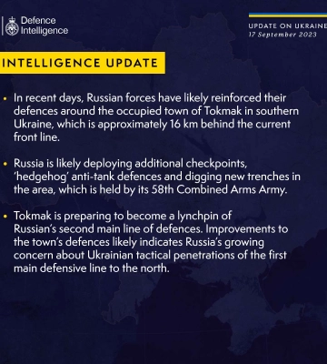 Токмак готуються зробити ключовим елементом другої лінії оборони росії