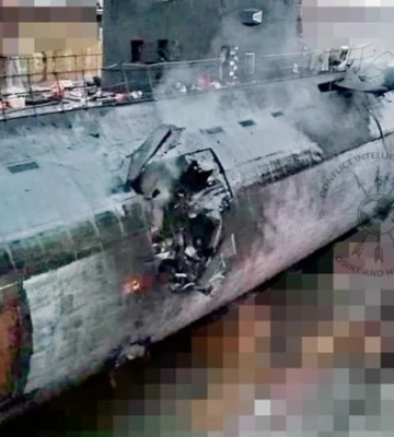 СМИ показали вероятные фото поврежденной подводной лодки рф &quot;Ростов-на-Дону&quot;