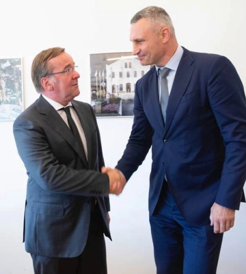 Кличко подякував Пісторіусу за пакет військової допомоги на 400 млн євро і нагадав про Taurus