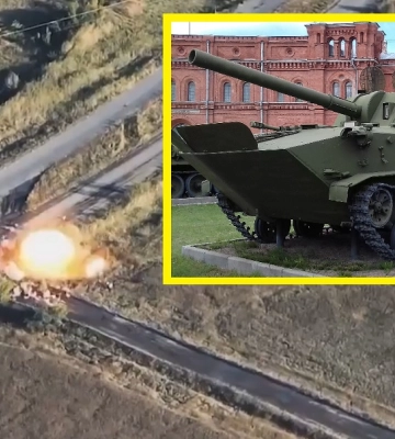 HIMARS управляемыми ракетами GMLRS поразил две российские самоходные миномётные системы 2С9 «Нона-С» HIMARS управляемыми ракетами GMLRS поразил две российские самоходные миномётные системы 2С9 «Нона-С»