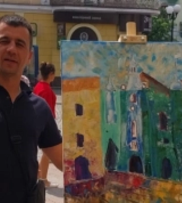Талановитий художник-початківець з Мукачева Василь Кочан мріє про особисту виставку у Парижі