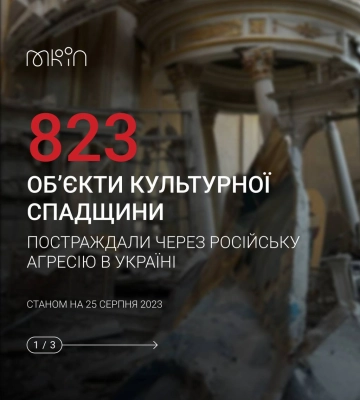 Оккупанты навредили 823 объектам культурного наследия