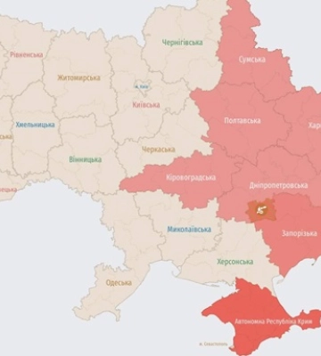 У низці областей України оголошена повітряна тривога