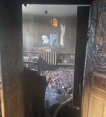 В Кривом Роге в пылающем доме нашли обгоревшее тело владельца