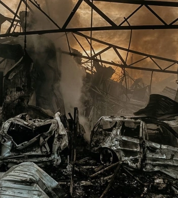 Під час ракетної атаки на Харків поранено трьох цивільних