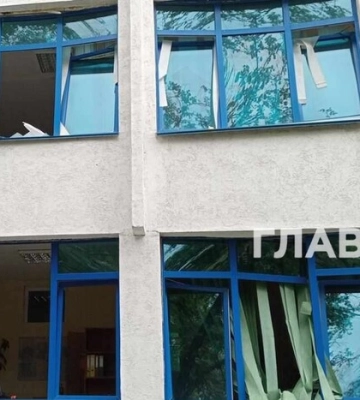 Вибиті вікна, розтрощені аудиторії: у Києві уламки ракети пошкодили будівлю академії 