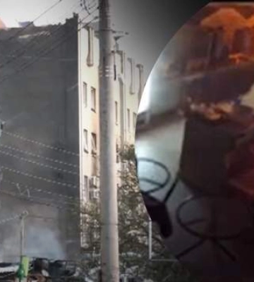 Удар по готелю в Черкасах: у мережі показали відео моменту атаки