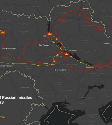 Показали, яким шляхом ракети летіли на Рівне