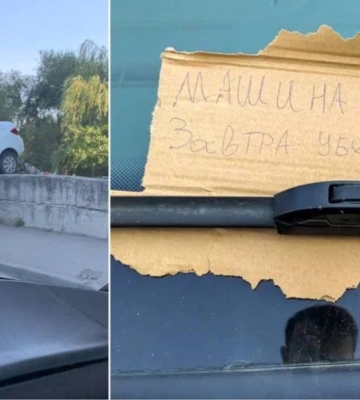 У Дніпрі авто, припарковане на парапеті, злетіло на пішохідну частину
