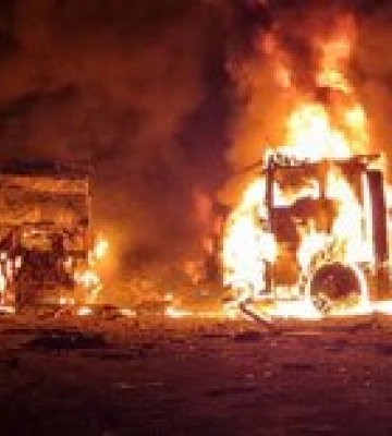 ВСУ показали фото и видео последствий налета россиян на порты Дуная в Одесской области