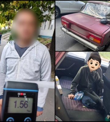 У Рівному виявили п&#039;яного водія, який віз дітей в автомобілі з порушеннями ПДР