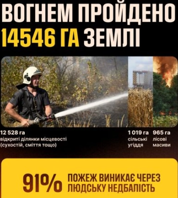 Украинцы убирают огороды и жгут сухую траву: с начала года произошло 20 тысяч пожаров